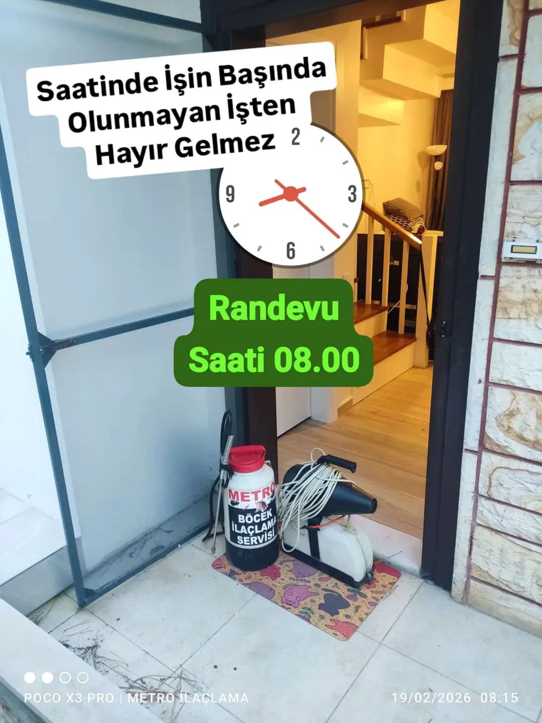 Metro Böcek İlaçlama Randevu Uygulaması 4